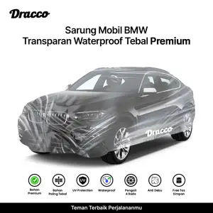 Sarung mobil BMW cover mobil waterproof transparan paling tebal 80 micron premium car cover