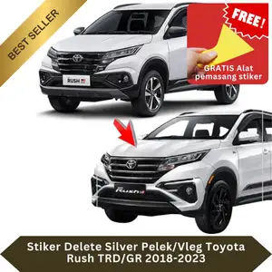 STIKER VELG MOBIL TOYOTA RUSH TRD GR 2018-2023 SILVER DELETE STICKER VELG