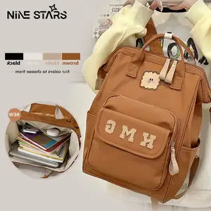 Nine stars Ransel sekolah wanita tas sekolah korean Ransel Perjalanan Seni Siswa Sekolah tas ransel