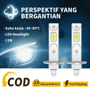 Lampu mobil LED H1 resmi OFFIY siap pasang daya tinggi lampu depan ultra terang. Cocok untuk Toyota Fortuner/Hilux dan model Honda CR-V Gen3 lama.