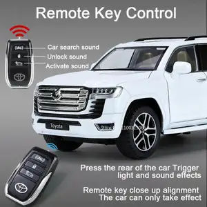 Diecast Model toyota Land Cruiser LC300 kunci remote 124 lisensi resmi koleksi Hobi pajangan hadiah