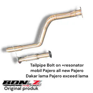 tailpipe Bolt on+ resonator mobil all new Pajero Pajero Dakar lama Pajero exceed old