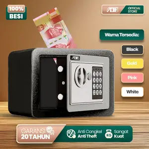 ADF Brankas Mini Digital Safety Box Celengan Brankas Uang dan Emas Brankas Manual dan Pin Full Besi