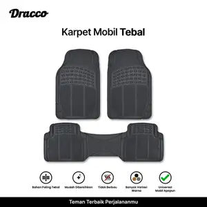 Karpet Mobil Premium Tebal Anti Slip Hitam Universal Tidak Berbau Mudah Dibersihkan