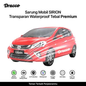 Sarung Mobil Sirion Transparan Premium Anti Debu Waterproof UV Protection Tebal & Kuat +Tas