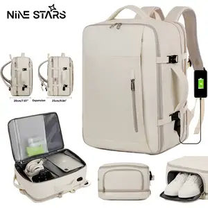 Nine Stars jumbo tas ransel travel pria tahan air multi fungsi tas traveling 17 inci tas laptop