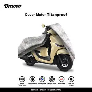 Cover Motor STYLO Waterproof Tebal Titanproof-Anti Gores UV Protection Tas Simpan