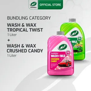 Turtle Wax Wash & Wax Tropical Twist + Wash & Wax Crushed Candy Shampoo Sampo Sabun Cuci Mobil Motor Cairan Kental Busa Foam Wangi copy