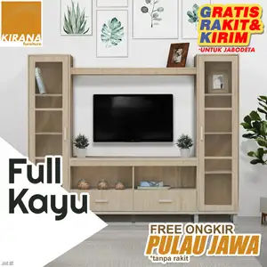 KIRANA Maryland - Meja TV Kayu Lemari TV BackdropTV Rak Pajangan