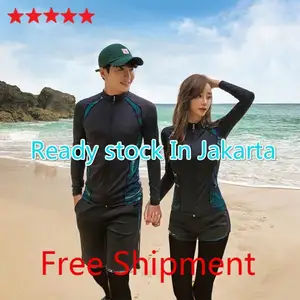 Baju Renang Ukuran Lebih Pelindung Ruam Untuk Olahraga Snorkeling Selancar Pasangan Pria Rind