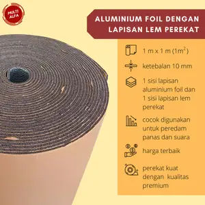 peredam suara panas mobil aluminium foil 10mm sticker 1x1 mtr