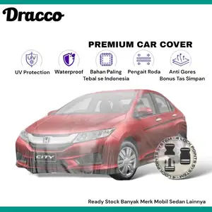 Sarung mobil sedan transparan tebal awet waterproof ada pengait roda bonus tas simpan