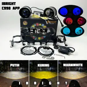 IBRIGHT C990 - Sepasang Foglamp Honda & Toyota Universal 3inc Blue Lens