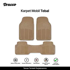 Karpet Mobil Tebal Universal Premium Anti Slip Tidak Berbau Mudah Dibersihkan-Coklat