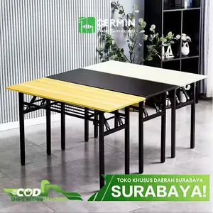 Pengiriman Dari Surabaya---Meja Lipat Meja Portabel  kantor kayu Meja Makan Lipat Meja Pelatihan Serbaguna