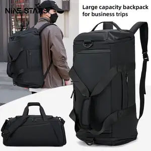 Nine stars tas travel pria kapasitas besar bisa dilipat tas ransel traveling ruangan sepatu terpisah