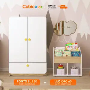 Cubic Set Kamar Tidur Anak / Paket Kamar Anak 10 / PONYO BL 120 + LILO ORC 60 SET