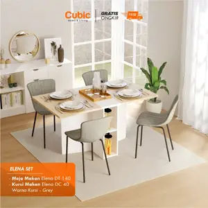 Cubic Meja Makan Minimalis / Dining Table / ELENA DT 140