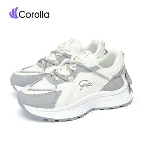 COROLLA Haze Sepatu Wanita Sneakers Sekolah Casual Hak Tinggi Abu-Abu