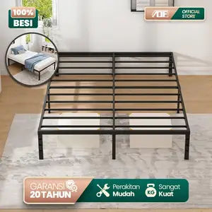 Dipan Basic Bed Krangka Tempat Tidur Besi Tatakan Ranjang Minimalis Kokoh Divan Ranjang Full Besi
