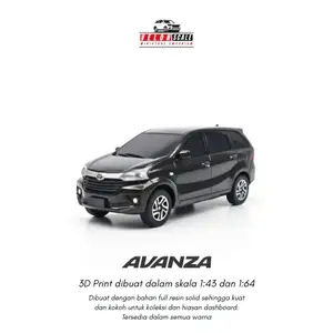 VELONSCALE | Diecast Miniatur 3D Print Toyota Avanza tipe G 2016 Skala 143 Full Custom + Plat Nomor
