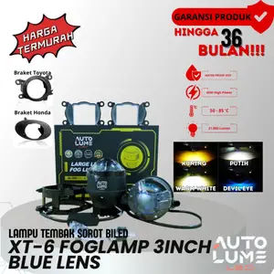 Autolume ORIGINAL AUTOLUME BILED FOGLAMP XT-6 3WARNA / ALL WHEATHER 3 INCHI BLUELENSFOGLAMP PROJECTOR HIGH LO PNP TOYOTA HONDA UNIVERSAL GARANSI 3 TAHUN