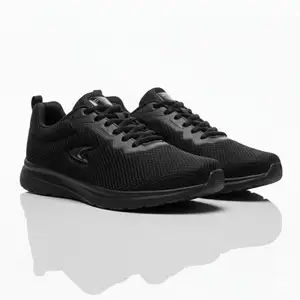 LOZTA INDONESIA Sepatu Sneakers Full Black Pria Wanita Bahan Canvas Premium Sekolah Kuliah Kerja Injection Series