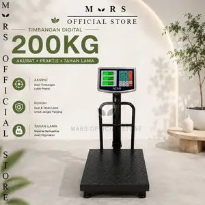 TCS -  200 Kg Single Display Timbangan Duduk Digital 200 Kg / 1 Kg Elektronik Pagar Lipat Display Sembako Laundry Buah Barang Ekspedisi Beras Electronic Platform Scale 200kg/1kg