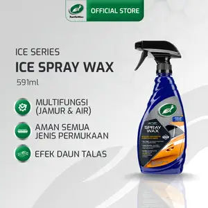 Turtle Wax - Ice Synthetic Spray Wax 591 ml Pengkilap Mobil Motor Wax Perawatan Mobil Motor Metalik Glossy Bebas Jamur Waterspot