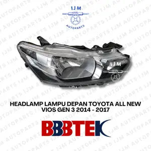 Headlamp Lampu Depan Toyota All New Vios Gen 3 2014 - 2017 High Quality BBBTEK