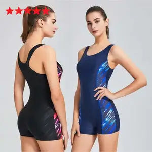 Baju Renang Wanita One-Piece Bikini Pakaian Profesional Olahraga Cepat Kering Pelatihan Pantai Kompetisi Atlet UV Diving WITH Pad Cup