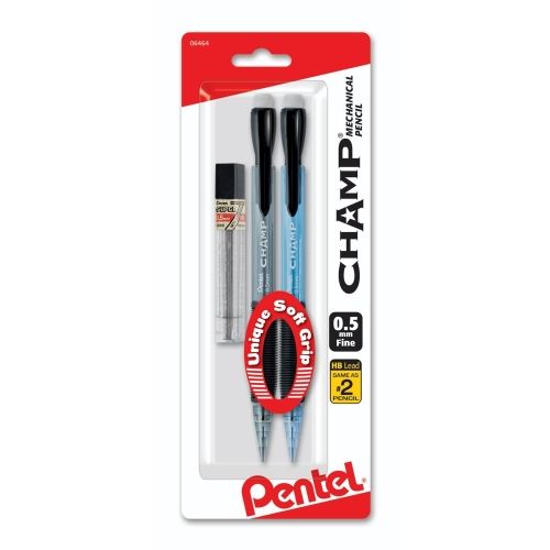 champ-mechanical-pencil-mechanical-pencil-05mm-starter-set-with-lead-2-pk
