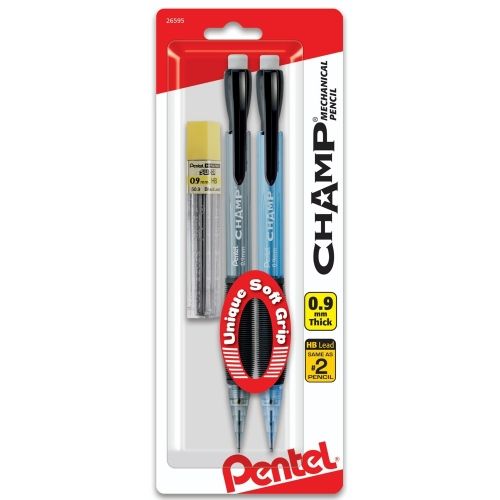 champ-mechanical-pencil-09mm-with-lead-2-pk