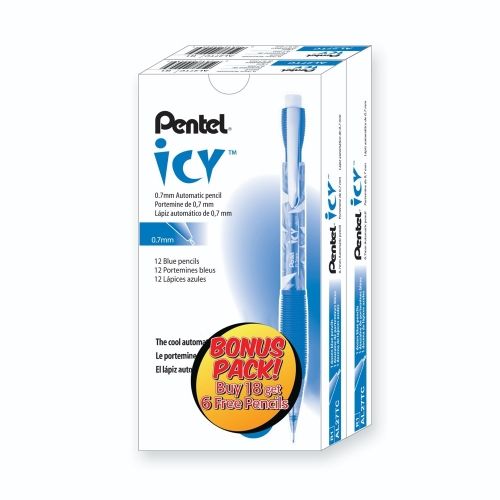 icy-07mm-mechanical-pencil-blue-barrel-buy-18-get-6-more-free