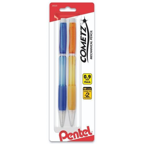 cometz-mechanical-pencil-09mm-mixed-colors-2-pk