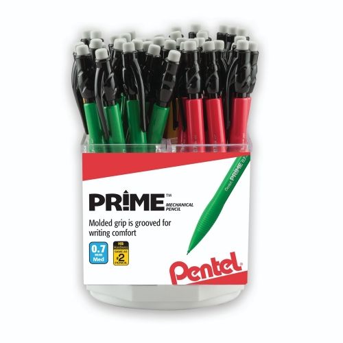 prime-mechanical-pencil-07mm-assorted-barrels-spinner-display-48-pieces