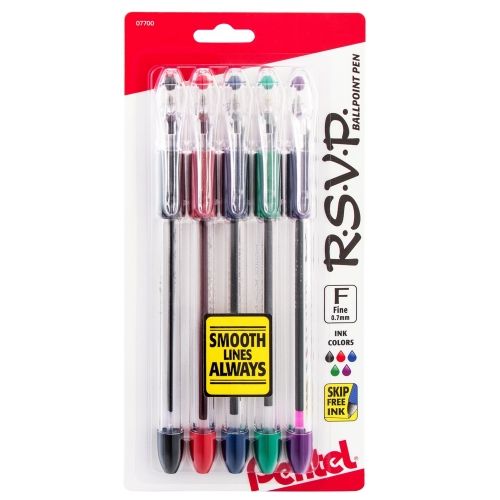 rsvp-ballpoint-pen-07mm-fine-line-assorted-ink-abcdv-5-pk