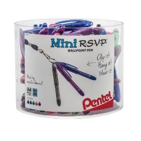 rsvp-mini-ballpoint-pen-10mm-medium-line-assorted-ink-acdpv-open-stock-canister-display-72-pieces
