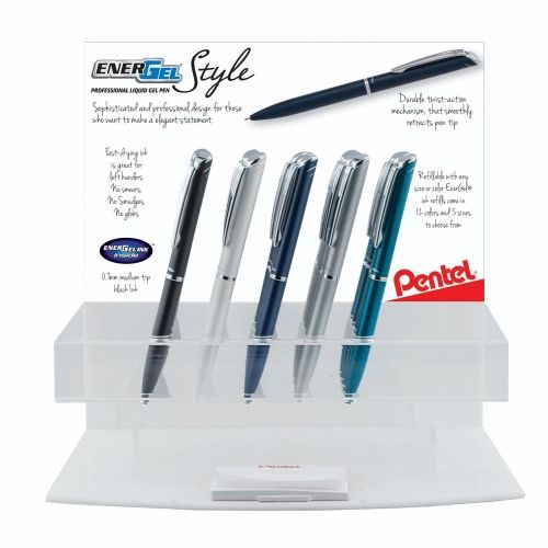 energel-style-gel-pen-07mm-medium-line-assorted-barrels-awczs-black-ink-open-stock-display-20-pieces