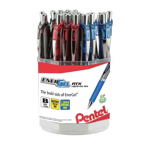 energel-rtx-retractable-liquid-gel-pen-10mm-bold-line-assorted-ink-open-stock-spinner-display-36-pieces