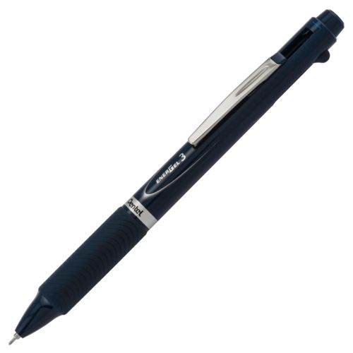 energel-3-multi-function-3-ink-gel-pen-05mm-fine-line-blackredblue-ink-assorted-barrels-1-pk