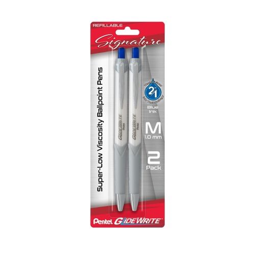 glidewrite-signature-ballpoint-pen-10mm-medium-white-barrel-black-ink-2-pk