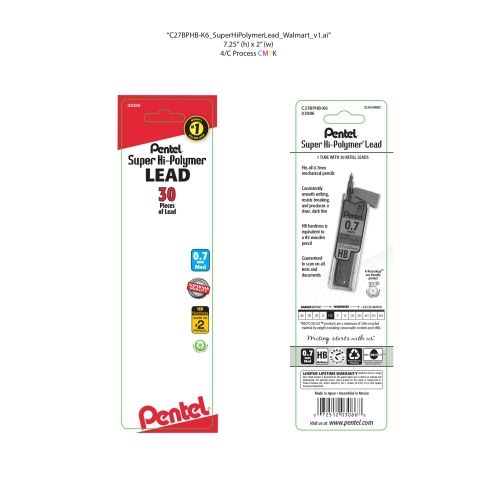super-hi-polymer-lead-refill-07mm-medium-hb-30-pcstube-1-pk