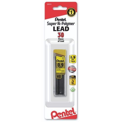super-hi-polymer-lead-refill-09mm-thick-hb-30-pcstube-1-pk