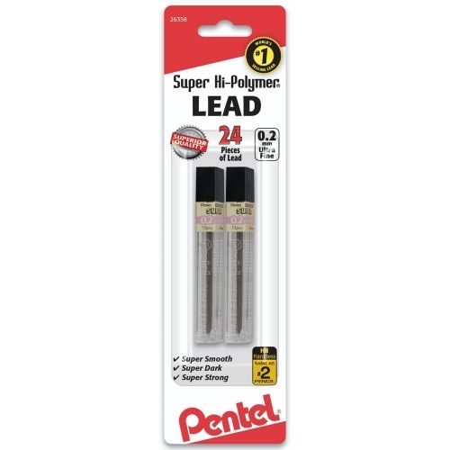 super-hi-polymer-lead-refill-02mm-super-fine-hb-12-pcstube-2-pk