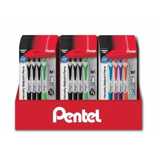 glidewrite-with-techniflo-ink-ballpoint-pen-10mm-med-line-assorted-ink-3-pk-blister-pack-counter-display-36-pieces