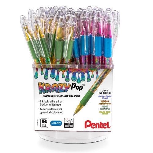 krazy-pop-iridescent-gel-pen-10mm-bold-line-assorted-ink-spinner-display-48-pieces
