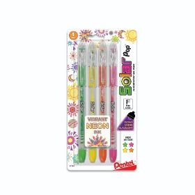 solar-pop-neon-gel-pen-06mm-fine-line-assorted-ink-fgkp-4-pk