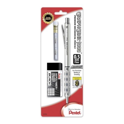 graphgear-1000-automatic-drafting-pencil-05mm-eraser-refills-1-pk
