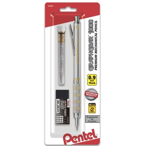 graphgear-1000-automatic-drafting-pencil-09mm-eraser-refills-1-pk